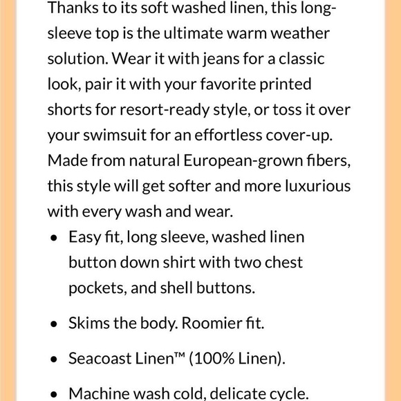 Lilly Pulitzer Sea View Linen Button Down Top Amethyst Shirt - Picture 9 of 9